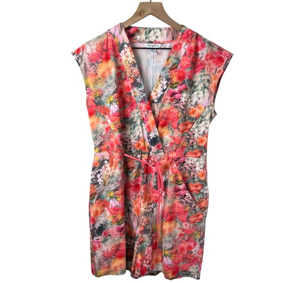 Athleta Womens Small Renewed Bloom Marlow Romper Tie Waist 4" Inseam #845942 - Picture 2 of 6